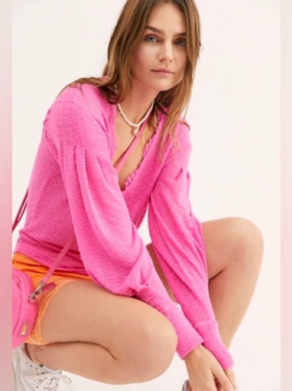 Free People | Pink Dream Girl Top Sz S